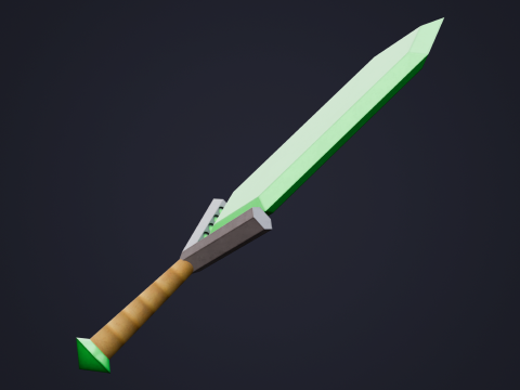Stylized Emerald Sword 3D 模型