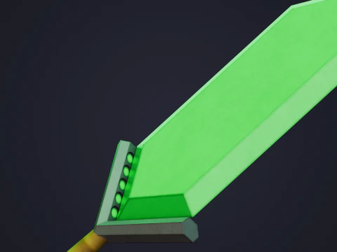 Stylized Emerald Sword 3D Model