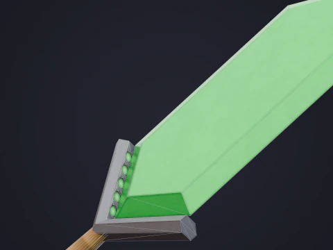 Stylized Emerald Sword 3D Model