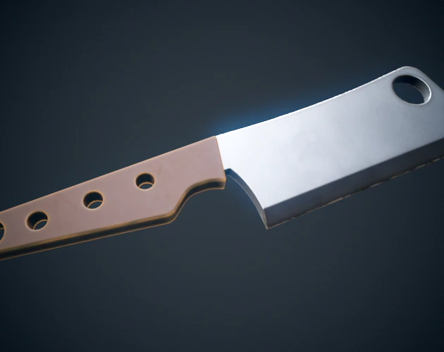 Stylized Cleaver 3D Model .c4d .max .obj .3ds .fbx .stl .blend