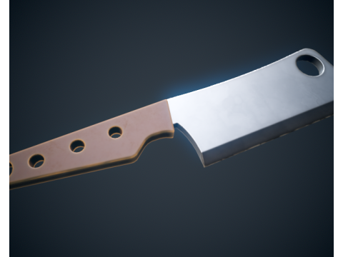 Stylized Cleaver 3D Model