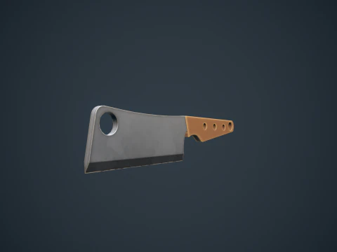 Stylized Cleaver 3D Model