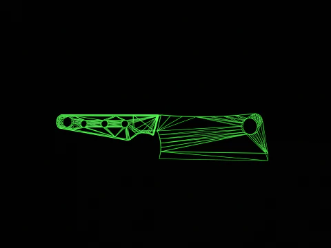 Stylized Cleaver 3D Model