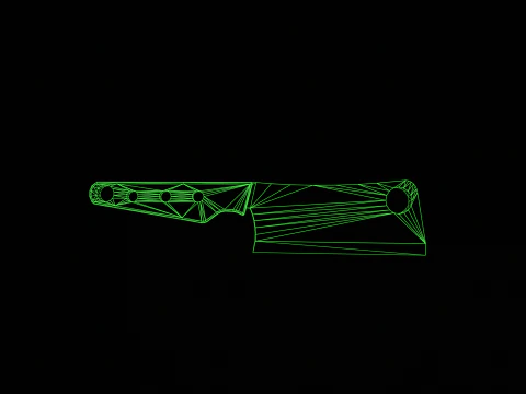 Stylized Cleaver 3D Model