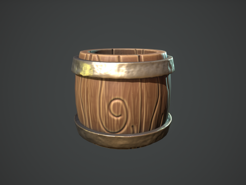 Stylized Cute Barrel 3D 模型