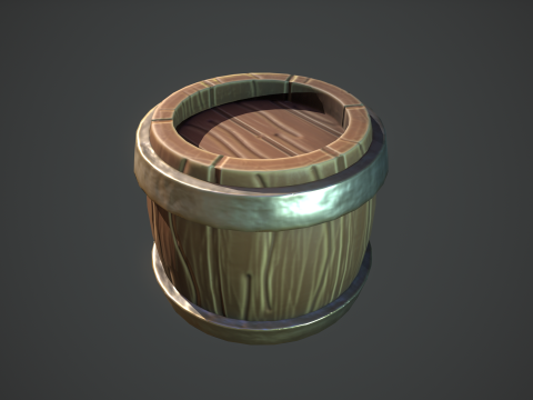 Stylized Cute Barrel 3D 模型