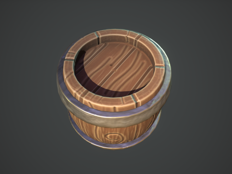 Stylized Cute Barrel 3D 模型