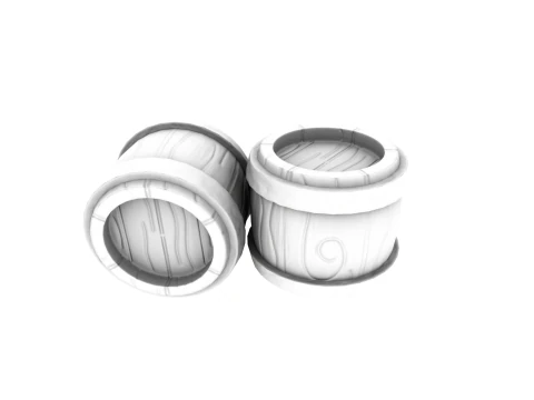 Stylized Cute Barrel 3D Model