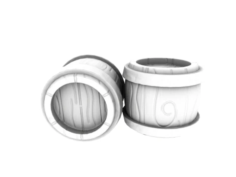 Stylized Cute Barrel 3D Model