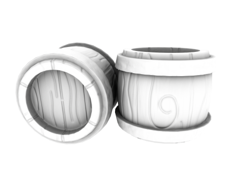 Stylized Cute Barrel 3D 模型