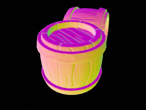 Stylized Cute Barrel 3D Model