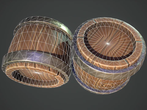 Stylized Cute Barrel 3D Model