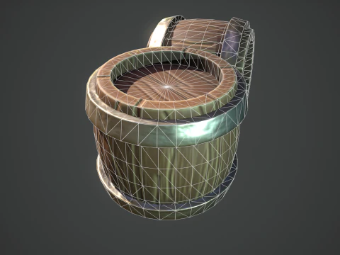 Stylized Cute Barrel 3D Model