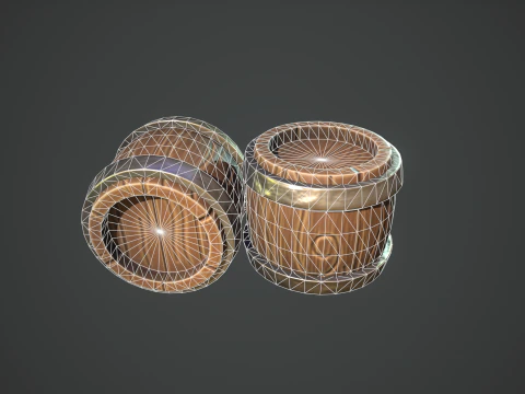 Stylized Cute Barrel 3D Model