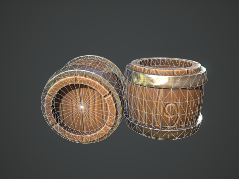 Stylized Cute Barrel 3D 模型