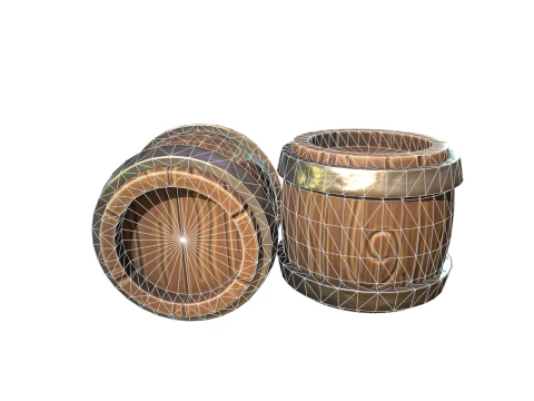 Stylized Cute Barrel 3D Model