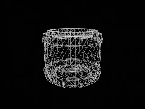 Stylized Cute Barrel 3D Model
