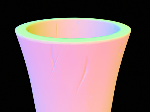 Stylized Wood Vase 3D Model