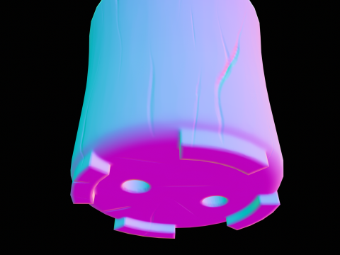 Stylized Wood Vase 3D Model