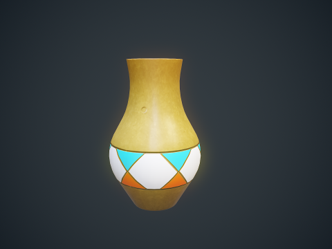 Stylized Vase Low-poly 3D Model