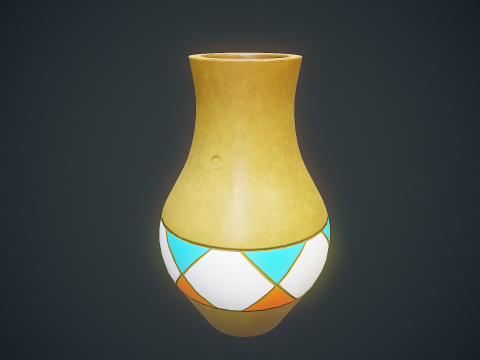 Stylized Vase Low-poly 3D 模型