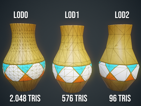 Stylized Vase Low-poly 3D 模型