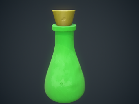 Stylized Bottle Free low-poly 3D Модель