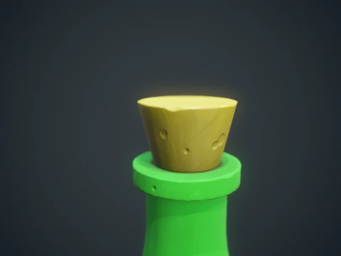 Stylized Bottle Free low-poly 3D Model