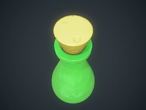 Stylized Bottle Free low-poly 3D Model