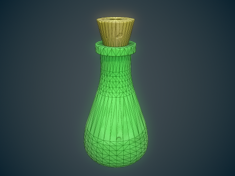 Stylized Bottle Free low-poly 3D मॉडल