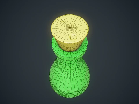 Stylized Bottle Free low-poly 3D Model