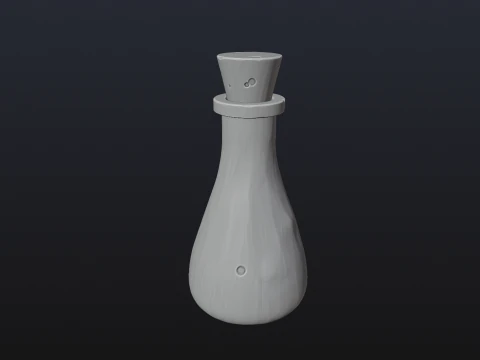 Stylized Bottle Free low-poly 3D Model