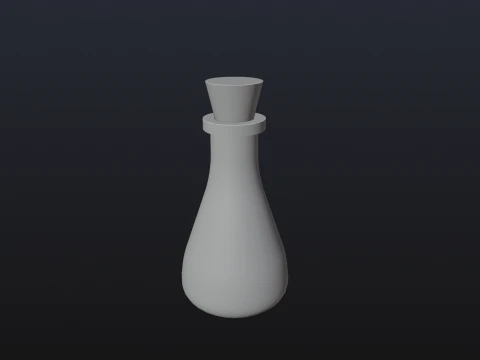 Stylized Bottle Free low-poly 3D Model