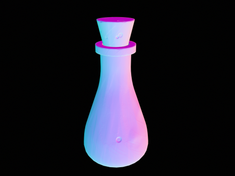Stylized Bottle Free low-poly 3D मॉडल