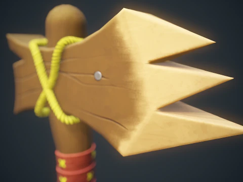 Stylized Wood Axe - Game-Ready Low-Poly 3D Model