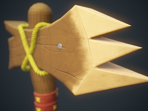 Stylized Wood Axe - Game-Ready Low-Poly 3Dモデル