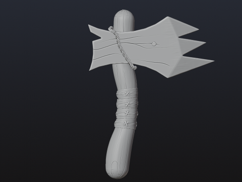 Stylized Wood Axe - Game-Ready Low-Poly 3Dモデル
