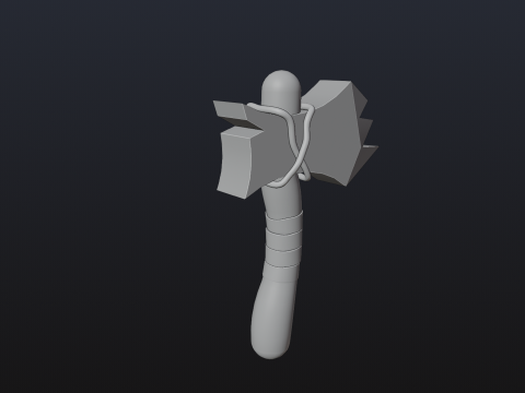 Stylized Wood Axe - Game-Ready Low-Poly 3Dモデル