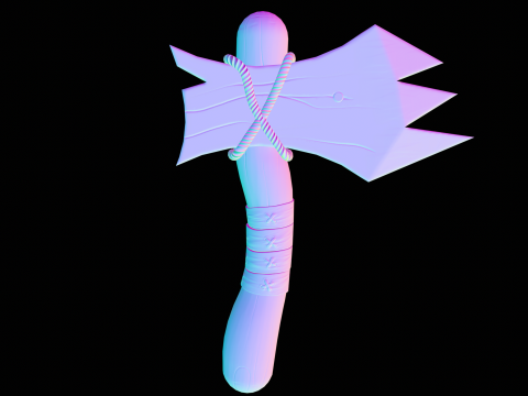Stylized Wood Axe - Game-Ready Low-Poly 3Dモデル