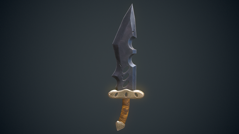 Stylized Dagger Arcane Style - Game-Ready Low-poly Modelo 3D .c4d .max .obj .3ds .fbx .stl .blend