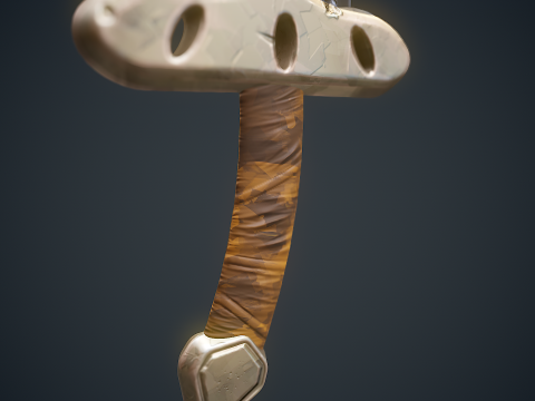 Stylized Dagger Arcane Style - Game-Ready Low-poly Modelo 3D