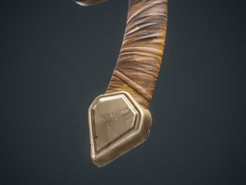 Stylized Dagger Arcane Style - Game-Ready Low-poly Modelo 3D