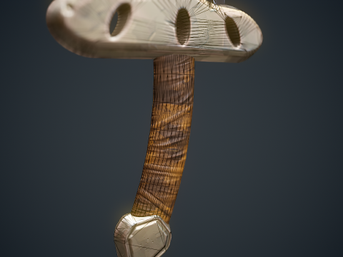 Stylized Dagger Arcane Style - Game-Ready Low-poly Modelo 3D