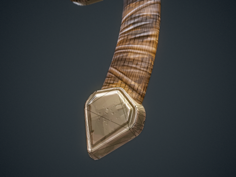 Stylized Dagger Arcane Style - Game-Ready Low-poly Modelo 3D