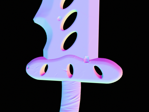 Stylized Dagger Arcane Style - Game-Ready Low-poly Modelo 3D
