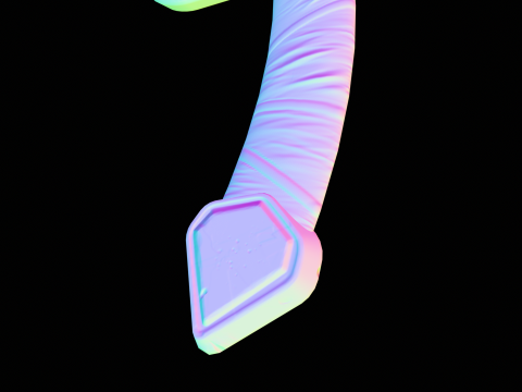Stylized Dagger Arcane Style - Game-Ready Low-poly Modelo 3D