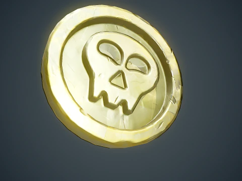 Піратська монета 3D Модель