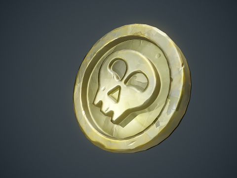 Pirate Coin 3D Model