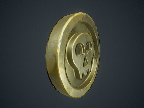 Pirate Coin 3D Model