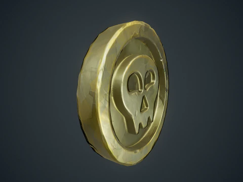 Pirate Coin 3D Model